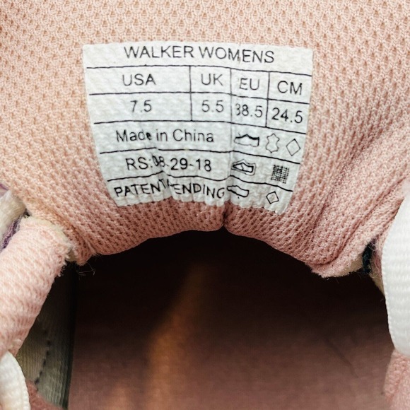 Womens 7.5 Vionic Walker Mauve Suede Athletic Walking Shoe Lace Up Sneakers - Picture 10 of 10